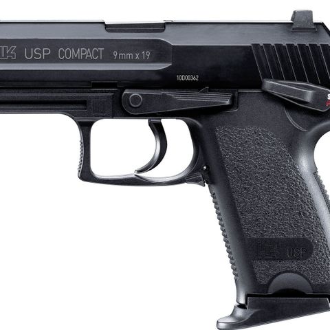 HK USP Compact Gassdrevet Airsoftpistol - Blowback