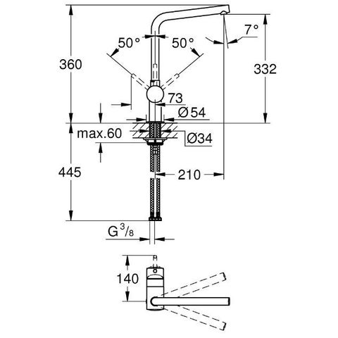 Grohe - Minta Vento blandebatteri -50%