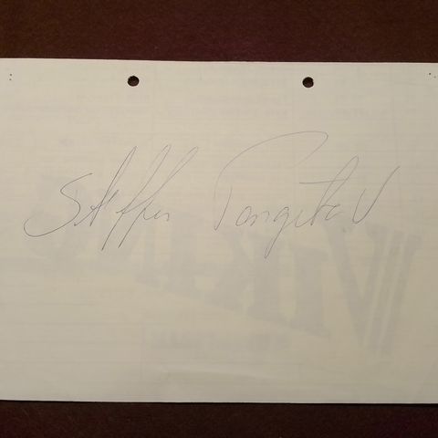 Autograf Steffen Tangstad fra 1987