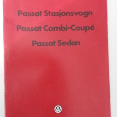 VW PASSAT -brosjyre. (NORSK)