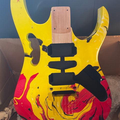 NEW Unique Steve Vai Ibanez Jem Swirl Alder Body 6 string. Fully finished,