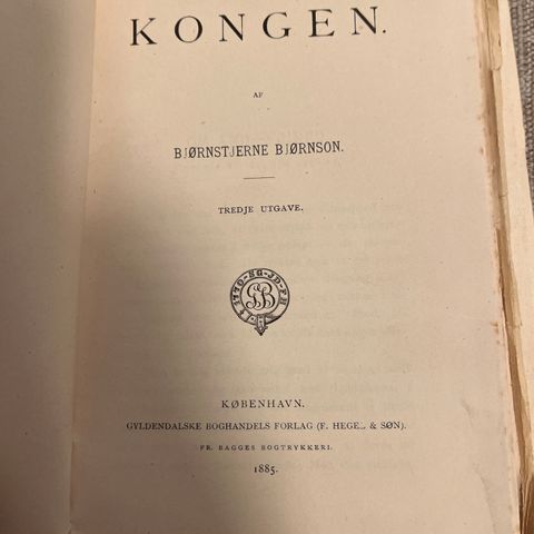 2 stk tidlige utgaver av Bjørnson