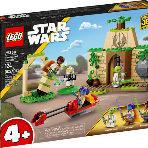 2 Lego 75358 Young Jedi Adventures sett, selges uten minifigurer.