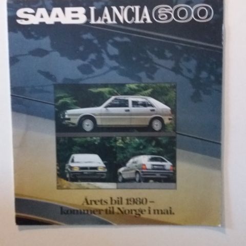 SAAB LANCIA 600 -brosjyre. (NORSK)