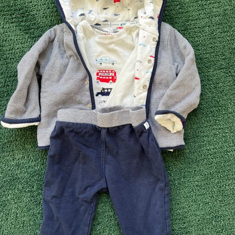 3st sett: jakke langermet, skjorte og bukse 9-12 mnd 80 cm / Barneklær / Baby