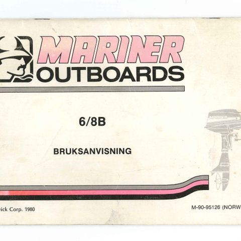 Bruksanvisning. Mariner Outboards påhengsmotor. 6/8B
