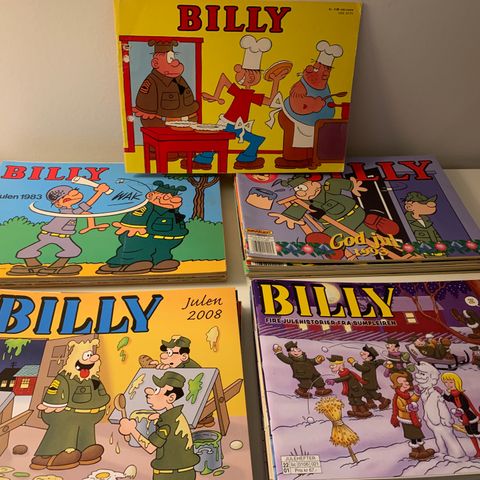 Billy julehefter 1970 talet til 2021