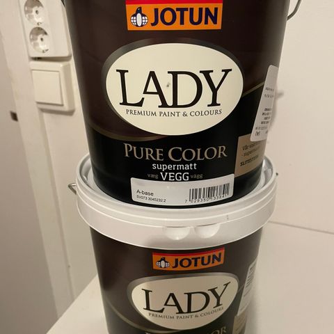Uåpnet 2x 3 liter Lady pure color supermat farge Washed Linen