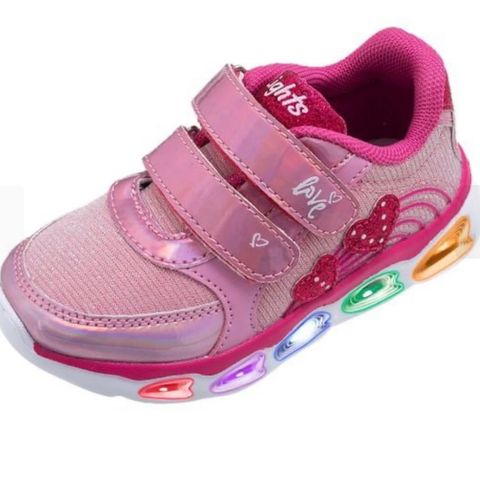 Chicco Light sneakers "Consuelo Pink" med en lysende såle. 27