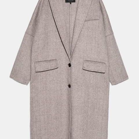 Zara Wool and Mohair Oversized Coat Size M