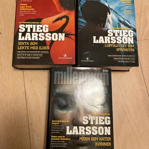 Bøker/ krim av Stieg Larsson, nye