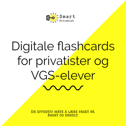 6'er Digitale flashcards til privatister - Historie, Norsk, Engelsk og Naturfag