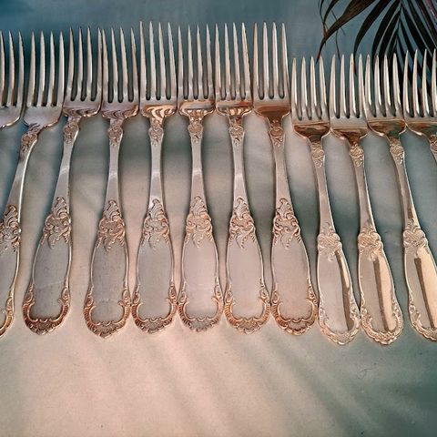 Panser sølvplett gafler 8stk. 21,5cm og 4 stk. 18 cm, fra kr.100/stk