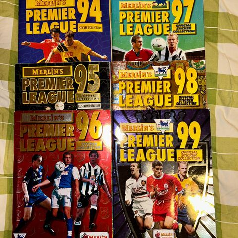 Merlin’s Premier League Vintage Klistremerke Album 1995/1996/1998/1999