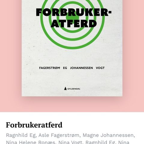 forbrukeratferd bok