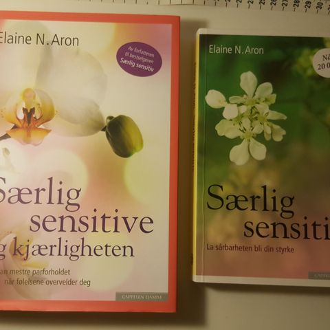 "Særlig sensitiv" & ,"Særlig sensitive og kjærligheten"  Elaine N. Aron . trn 99