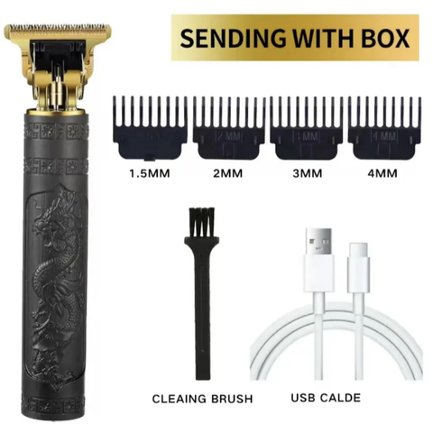 Men S Carving Haircutter Black Long Dragon USB Charging Electric Haircutter