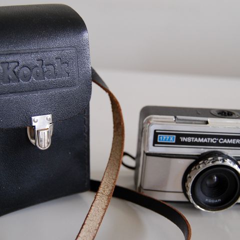 Vintage  Kodak Instamatic 177X med nydelig lær etui