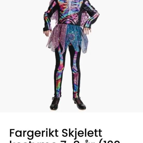 Skjelett kostyme 7/8 år og 9/10år