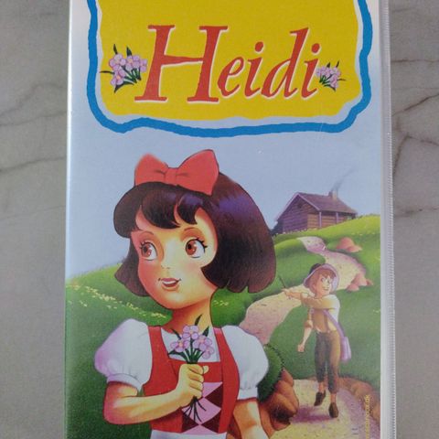 VHS barnefilm. Heidi. Tegnefilm. Norsk tale.