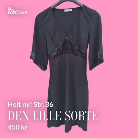 Den lille sorte. Svart partykjole. Str. 36