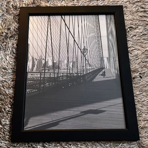 Bilde av Brooklyn Bridge - sort ramme og glass