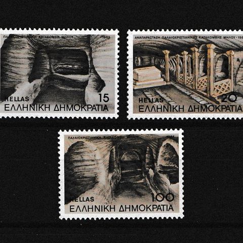 Hellas 1985 - Milos katakombene - komplett postfrisk serie (H3)