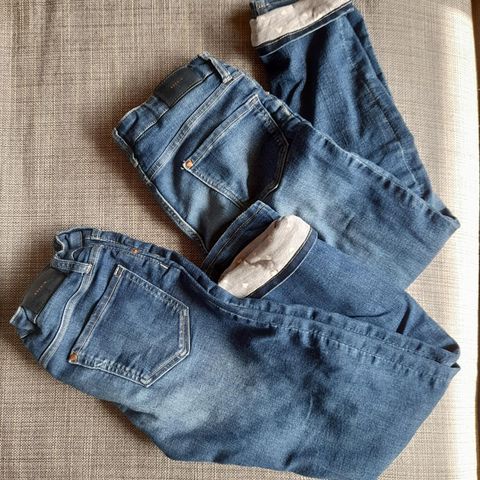 2 Thermobukser jeans H&M fôret varm 134 (8-9år)