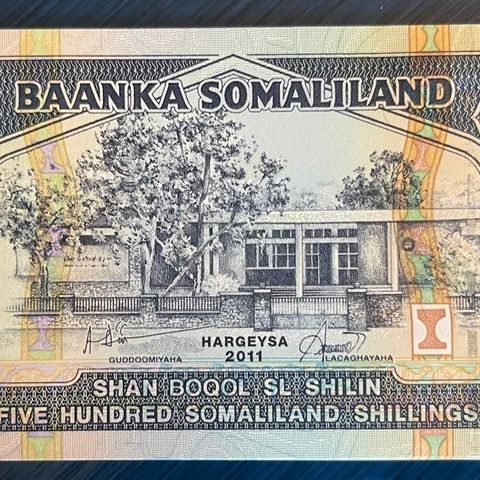 Somaliland  500 shilling. Utgitt 2011. UNC