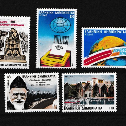 Hellas 1986 - Lot postfriske merker (H5)
