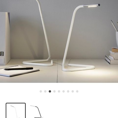 HVIT LEDLAMPE. IKEA. HÅRTE.