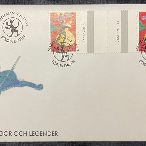 Åland 1997: . FDC gutterpar, AFA 128