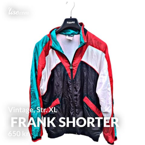 Vintage jakke fra Frank Shorter. XL.