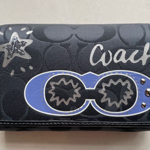 Coach Poppy black wallet / lommebok, svart