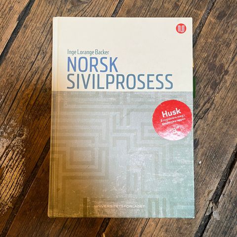Norsk sivilprosess av Backer, utg. 1