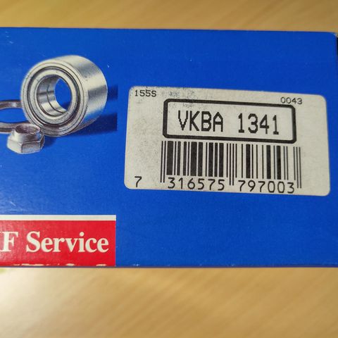 Toyota Hjullager SKF VKBA 1341  2 stk. (framaksel) 82-92