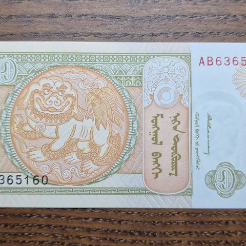 Mongolsk 1 Tögrög (1993) UNC Seddel