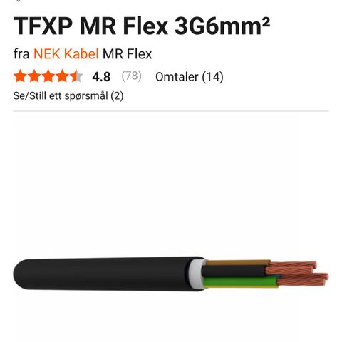 50m TFXP MR FLEX 3g6mm2