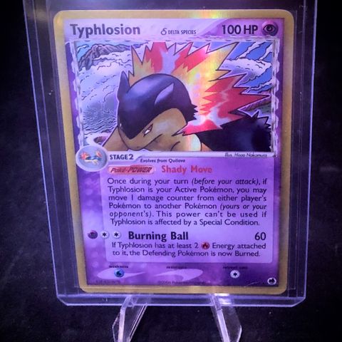 Pokemon Typhlosion Holo 12/101 - Tilstand NM-/LP / EX Dragon Frontiers 2006