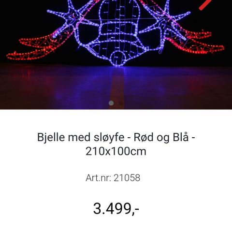 Stor Julebelysning. Bjelle. Ledbelysning