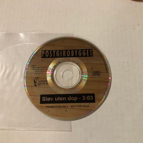 POSTGIROBYGGET / SLØV UTEN DOP - CD SINGLE (PROMO)