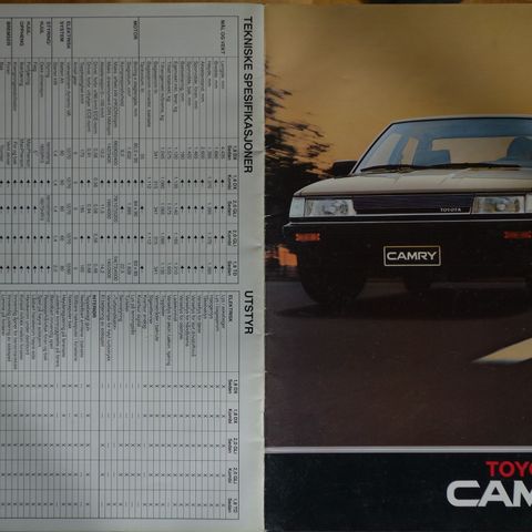 Toyota Camry  1984 brosjyre