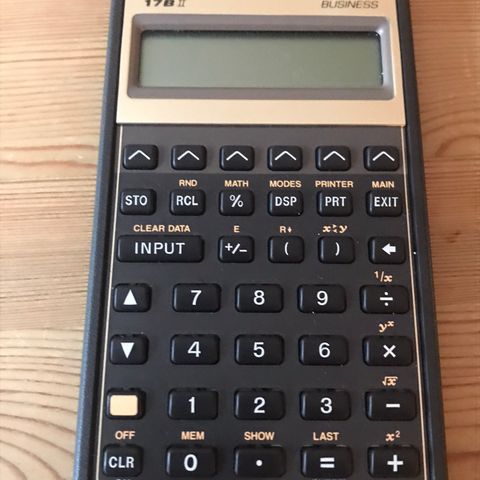 HP17B2 kalkulator - brukt på NHH