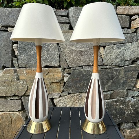 2 unike vintage bordlamper