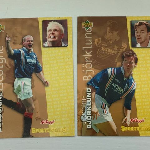 Fotballkort Kellogg’s fra 1997 Upper Deck