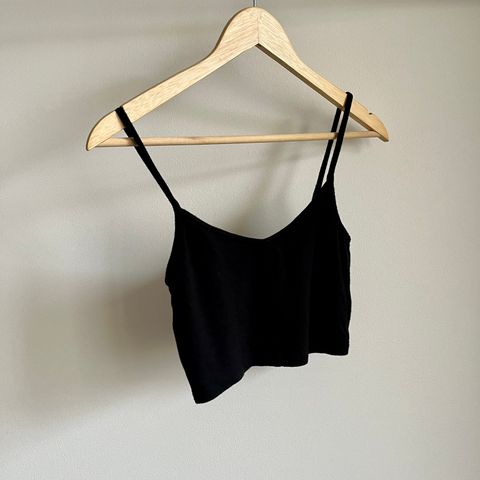 Svart crop top fra topshop