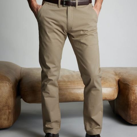 Khaki brun chinos - slim fit -  med stretch 29/32