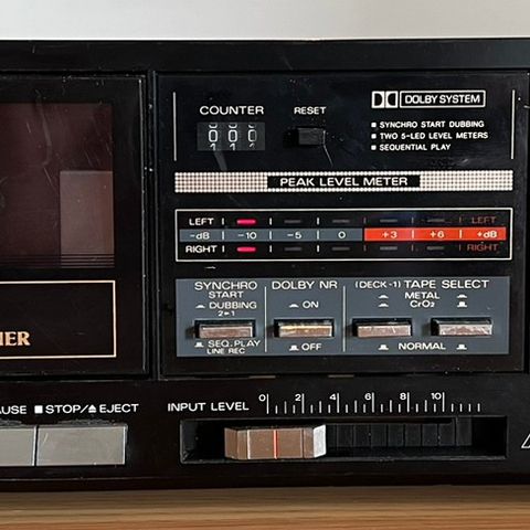 Fisher CR-W35T stereo dobbelt kassettspiller