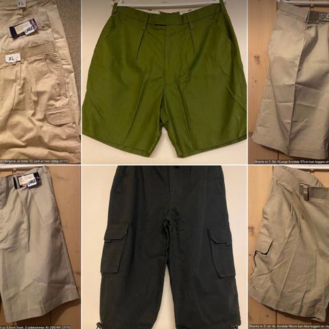 Div nye Shorts: beige / grønn fra forsvaret + lang svart snøring med nederst