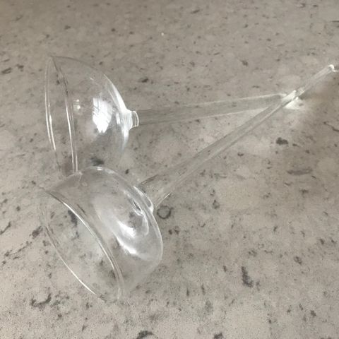 Pair of Glass Tealight Holders (for Garden / Plantpot)